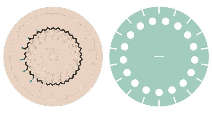 Anticlockwise walking platform/stairs.